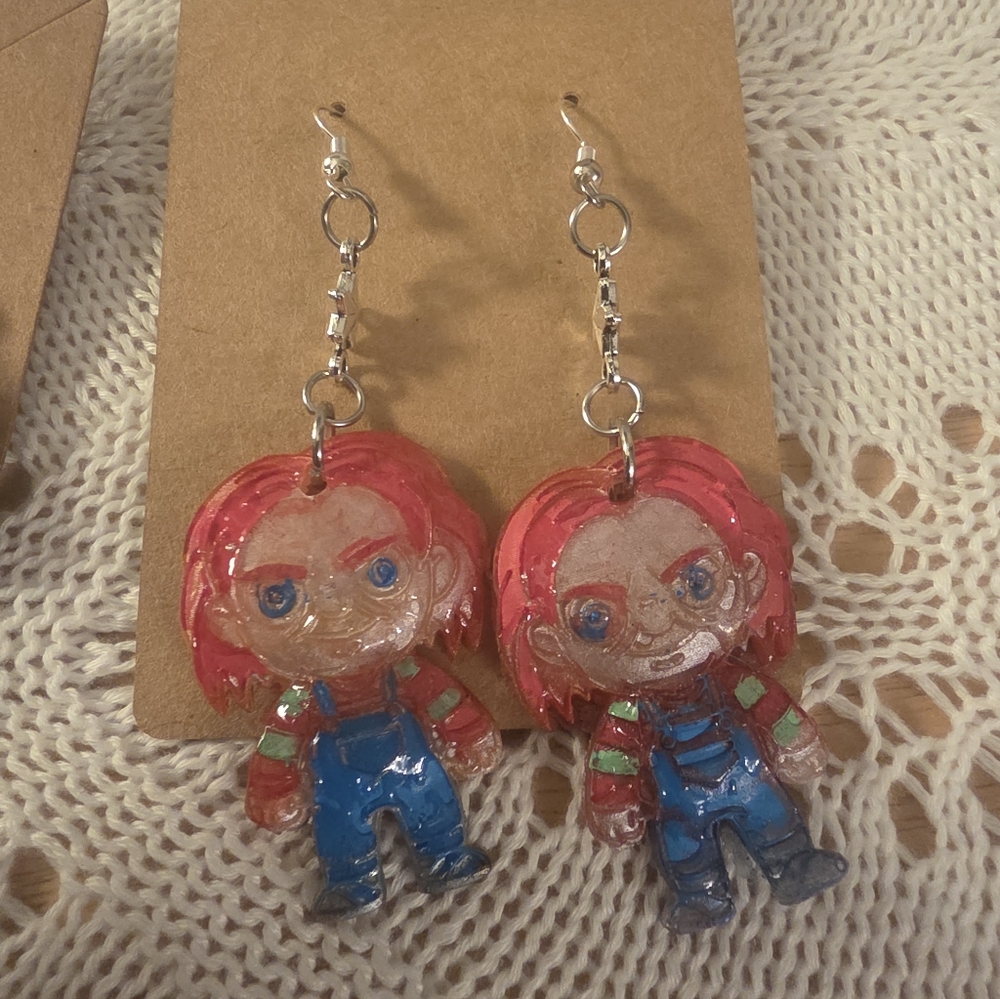 3/15$ Chucky Doll Earrings #2 For Halloween / Gothis Wear Stainless Steel